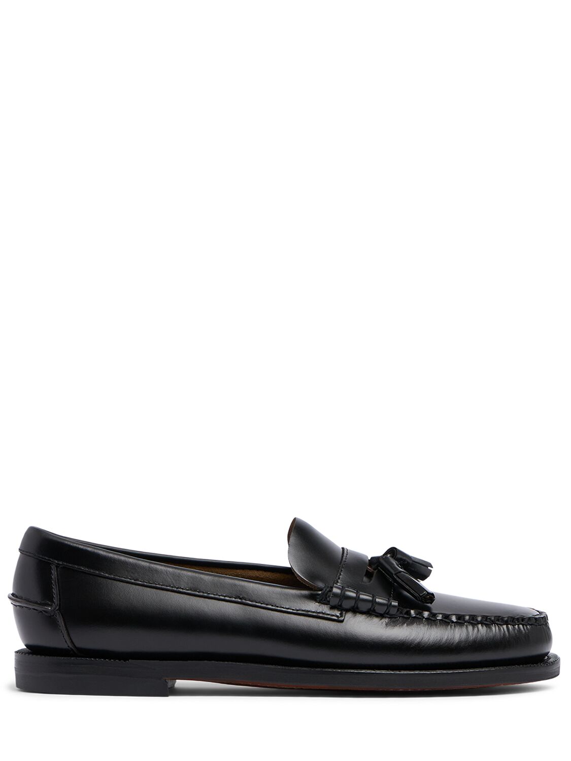 Shop Sebago Classic Dan Multi Tassel Leather Loafers In Black,pink