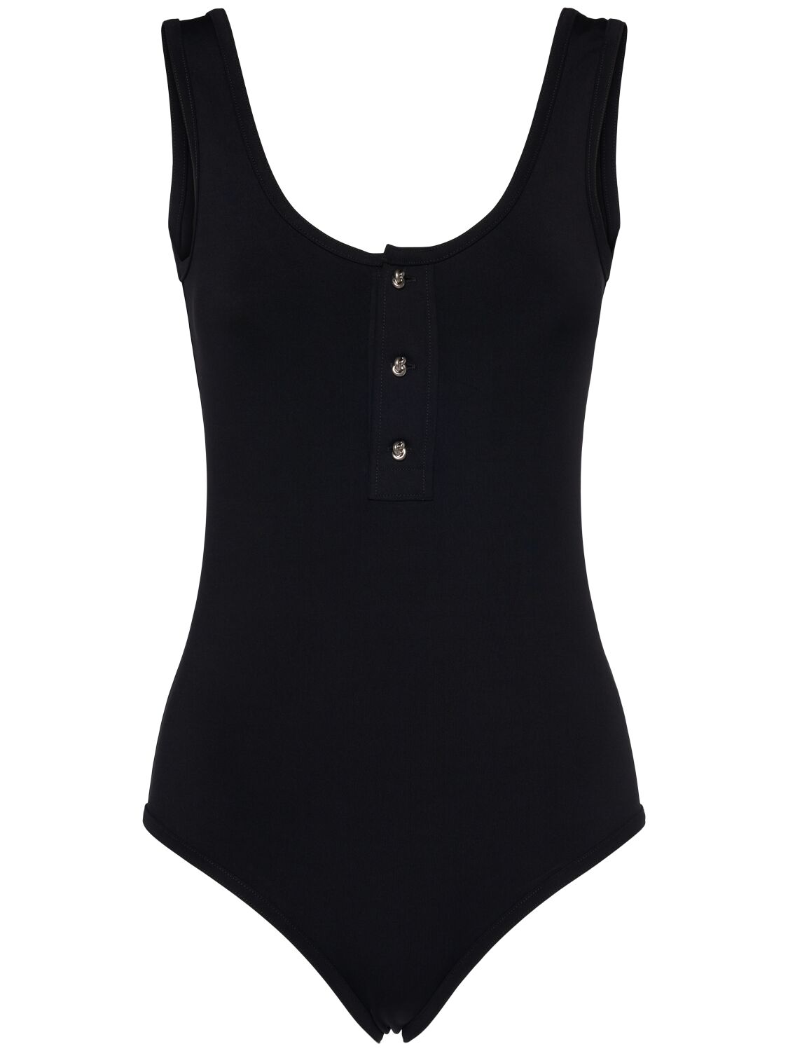 Bottega Veneta Nylon One-piece Swimsuit In Black