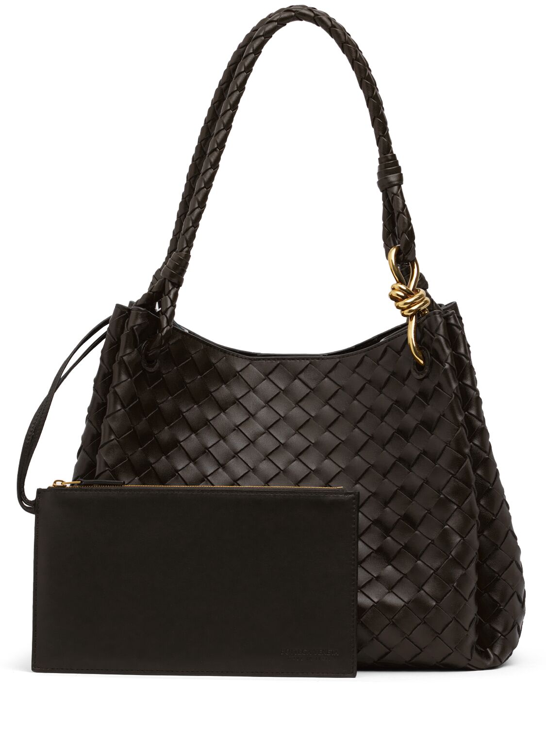 Shop Bottega Veneta Large Parachute Leather Bag In Fondant