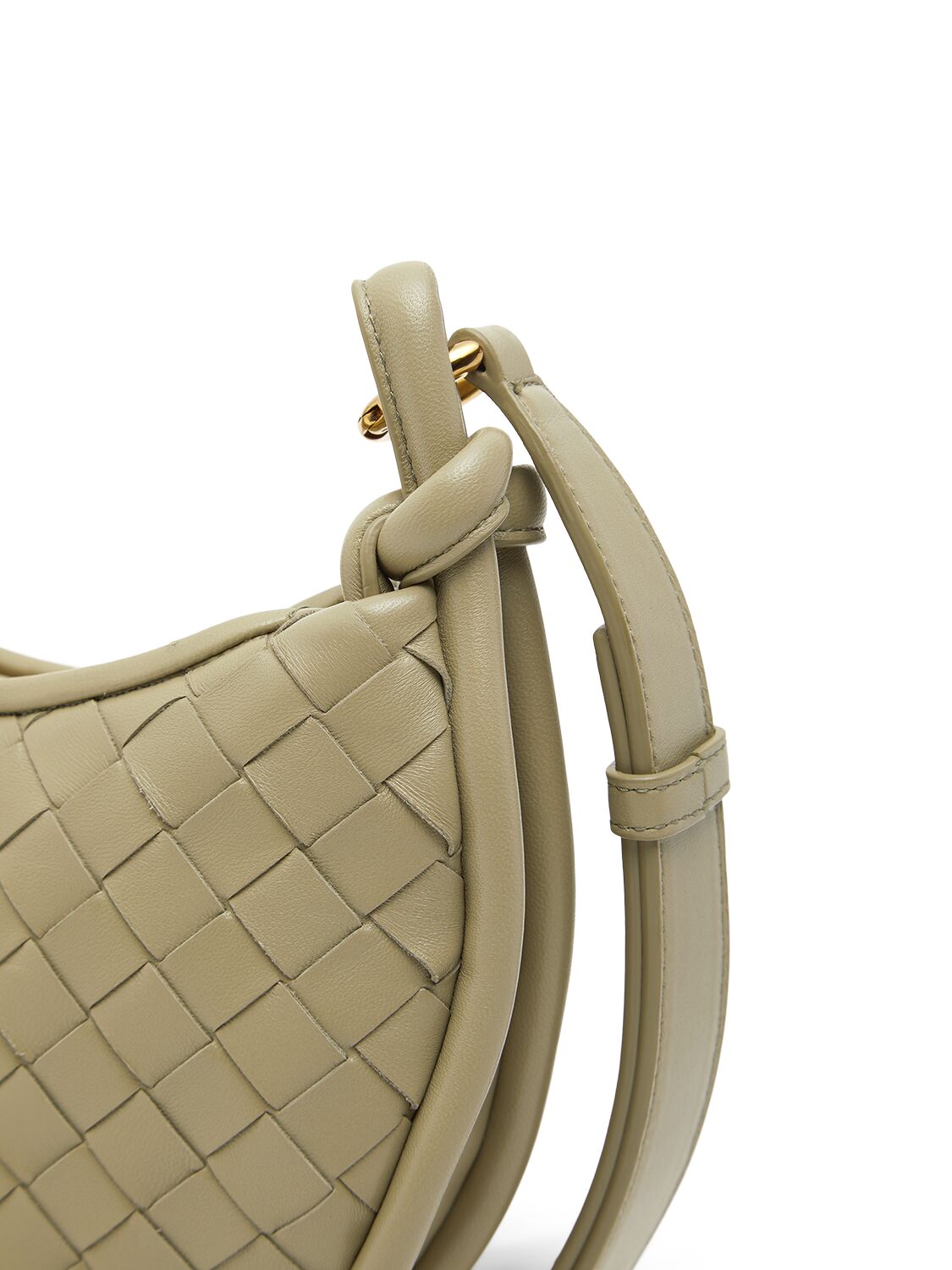 Shop Bottega Veneta Gemelli Messenger Leather Cross-body Bag In Travertine