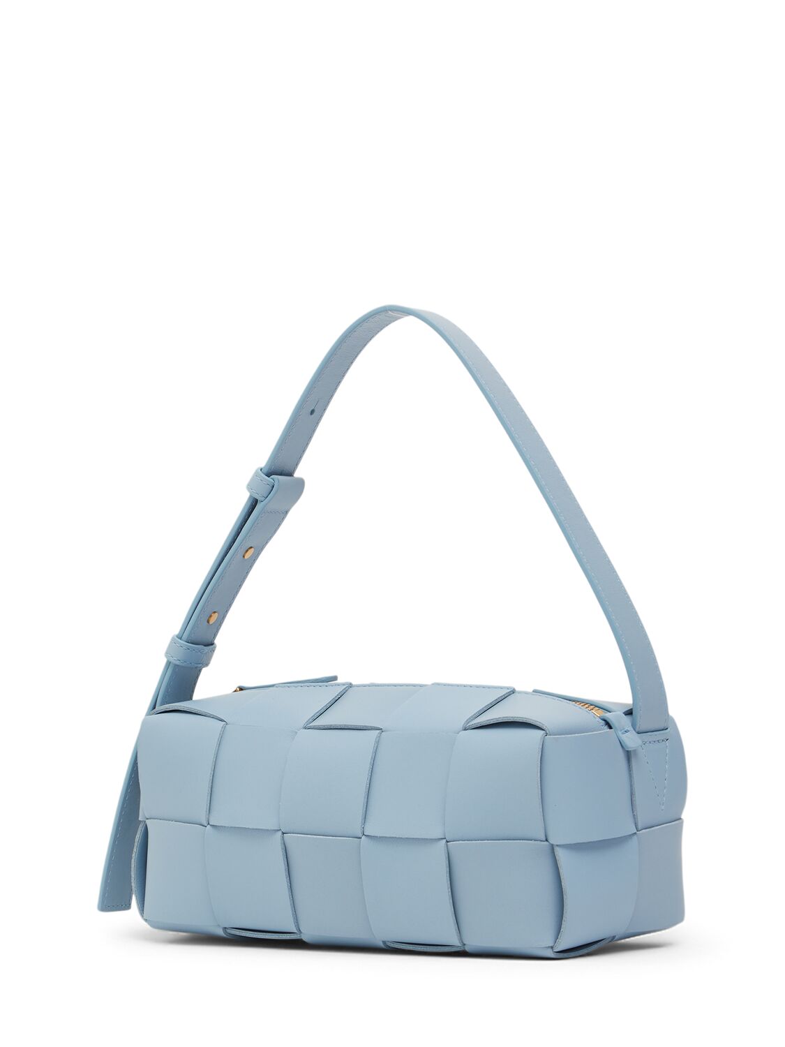 Shop Bottega Veneta Small Brick Cassette Leather Bag In Ice