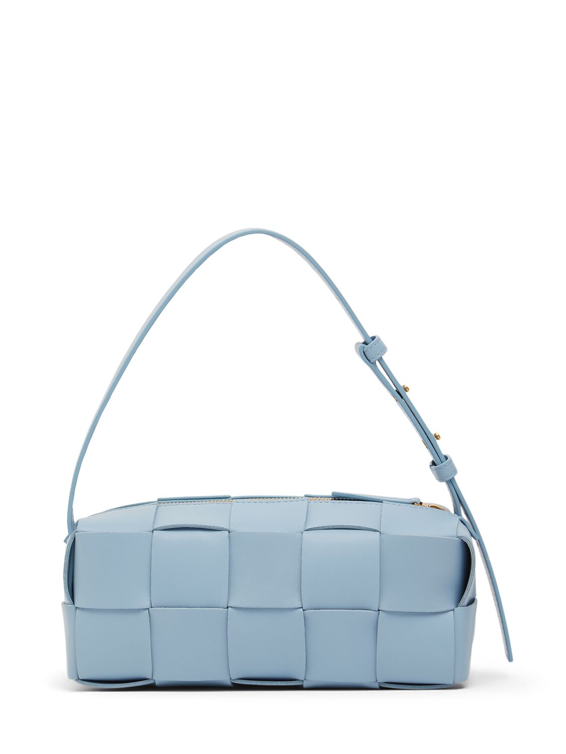 Shop Bottega Veneta Small Brick Cassette Leather Bag In Ice