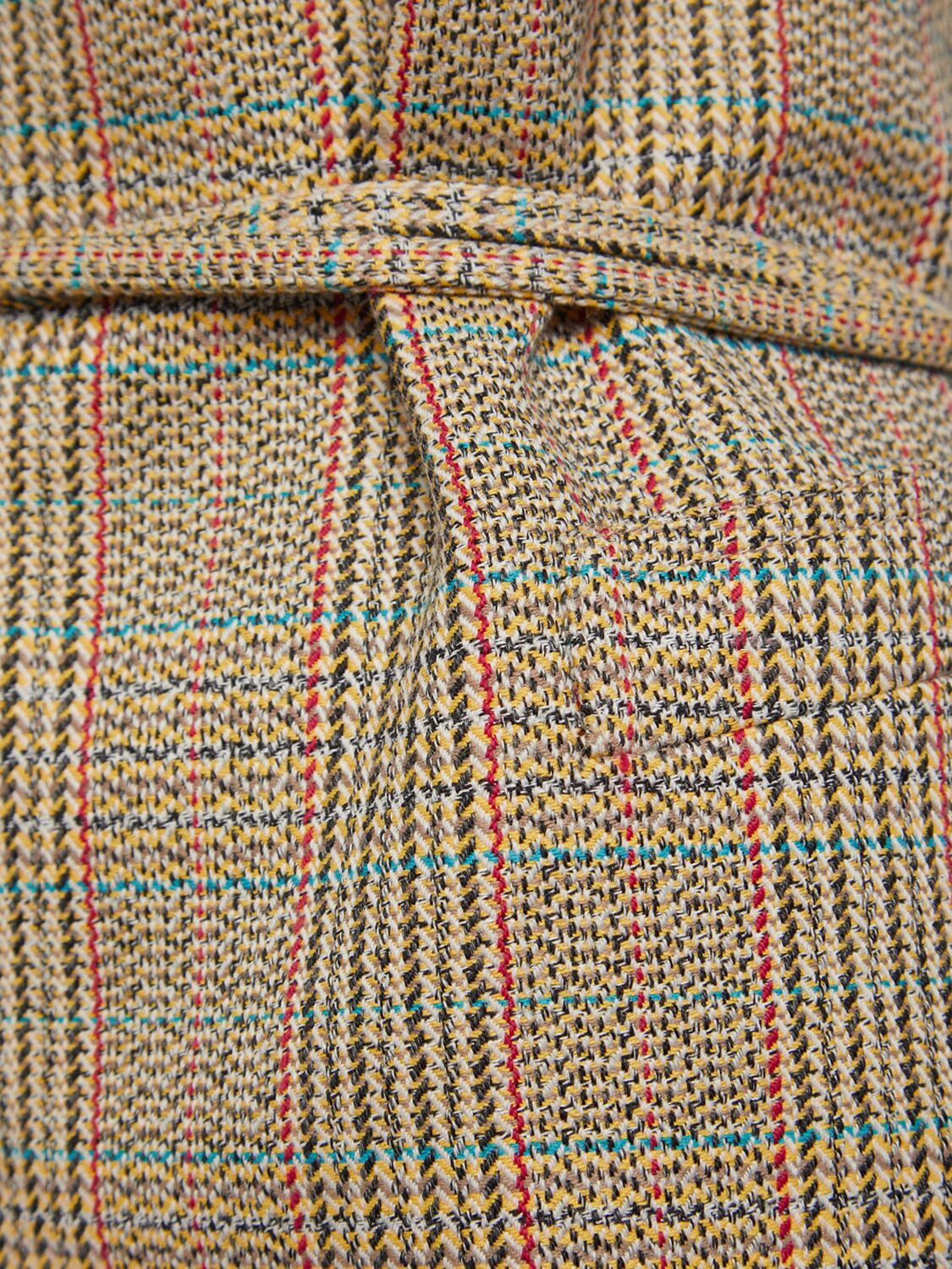 Shop Bottega Veneta Prince Of Wales Wool Blend Vest In Beige,multi