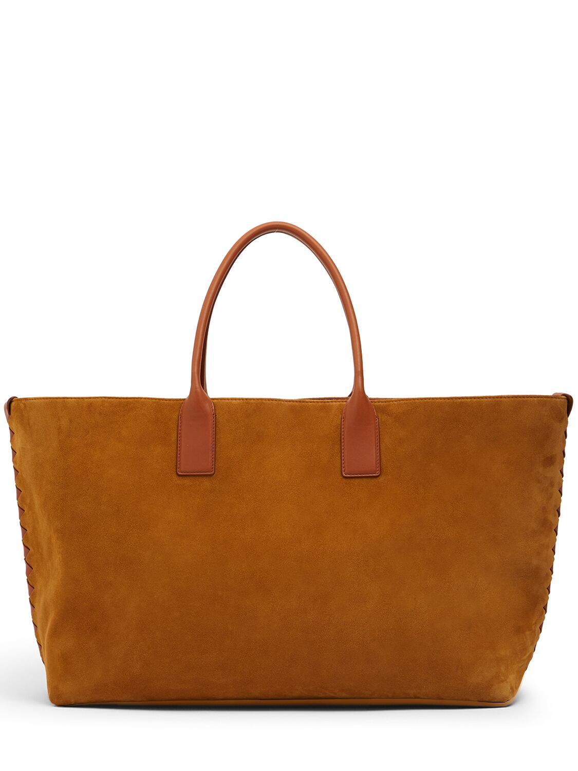 Shop Bottega Veneta Large Cabat Leather Tote Bag In Camel