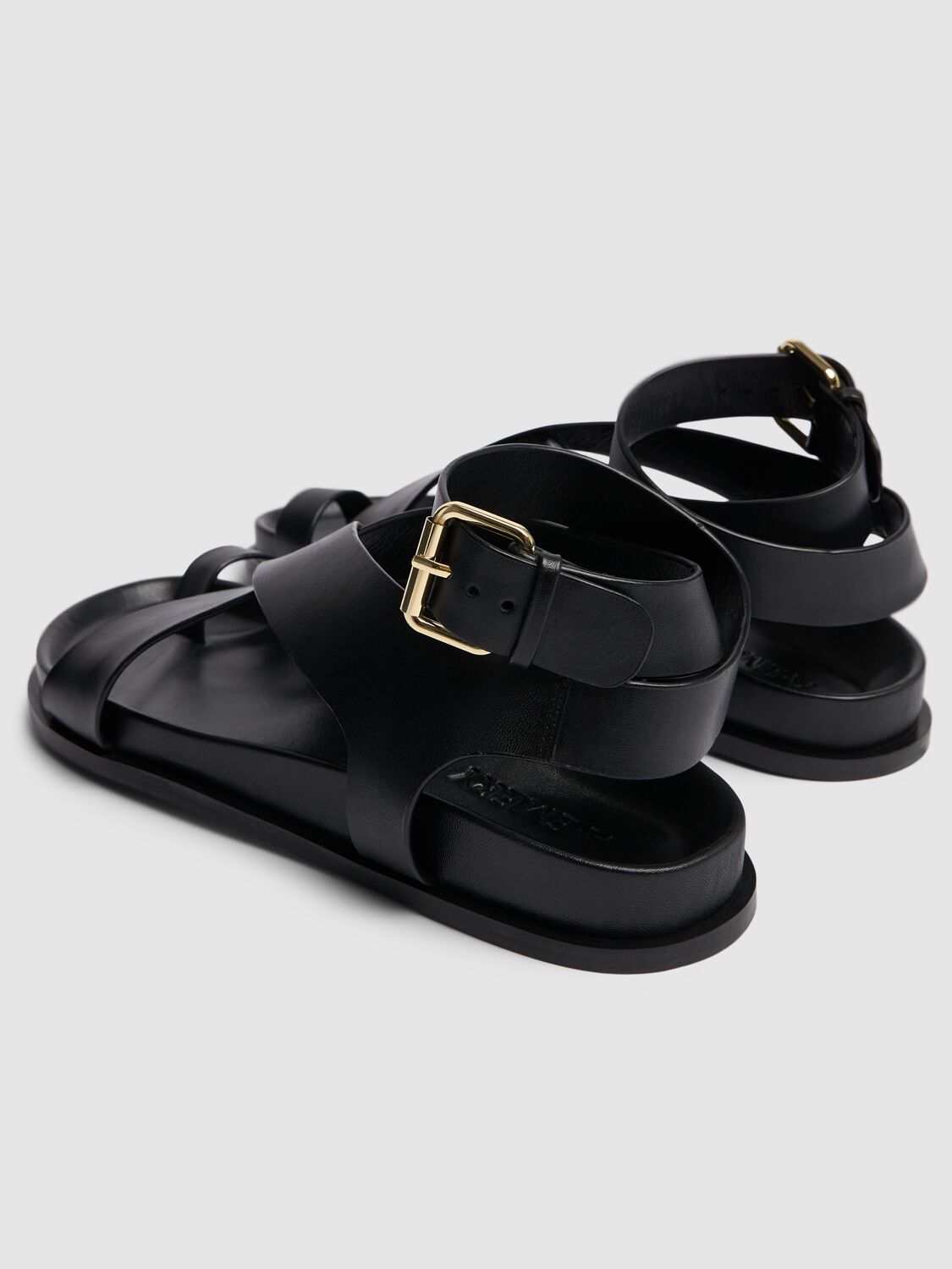 Shop A.emery 20mm Jalen Leather Sandals In Black