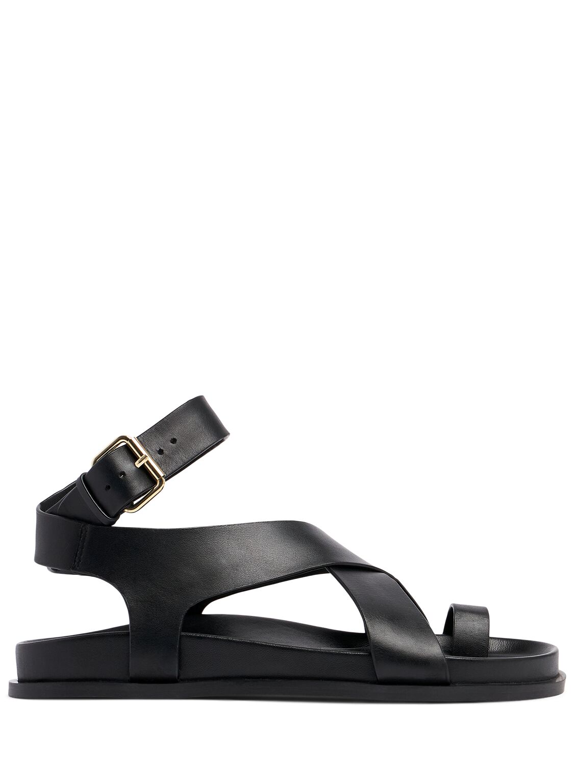 Shop A.emery 20mm Jalen Leather Sandals In Black