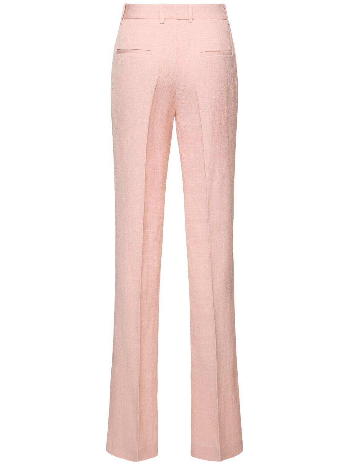 Shop Petar Petrov Mid-rise Straight Leg Tailored Pants In Light Pink