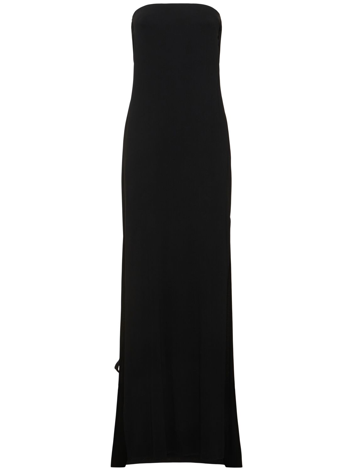 Ann Demeulemeester Aura Strapless Jersey Long Dress In Black