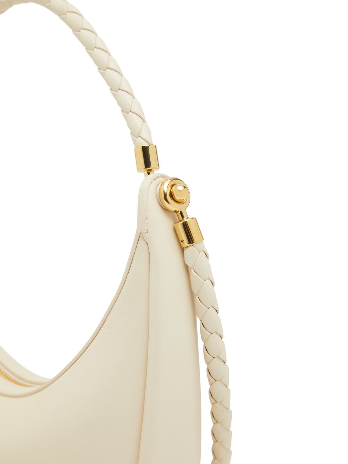 Shop Bottega Veneta Small Hula Hoop Leather Shoulder Bag In Sea Salt