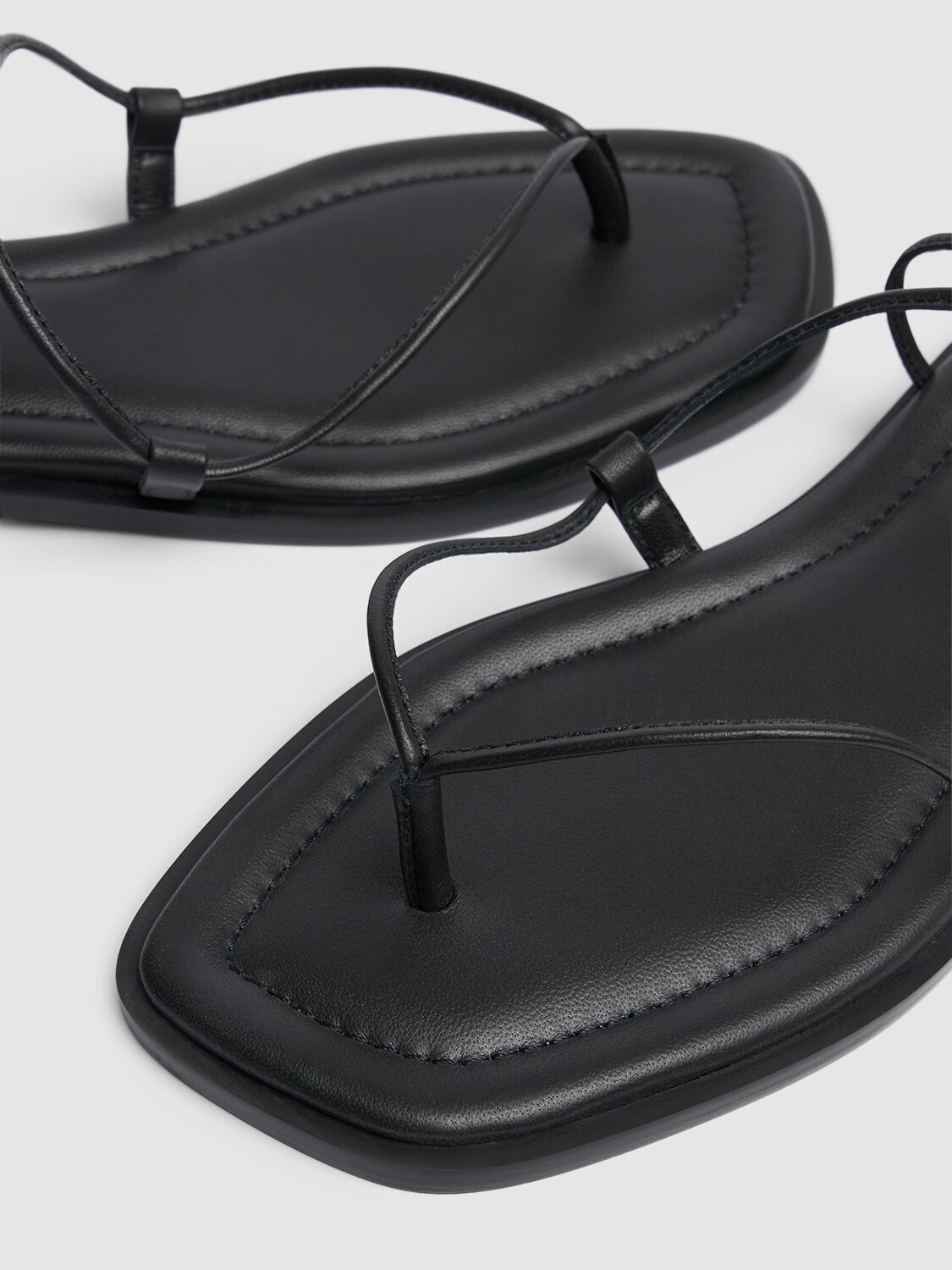 Shop A.emery 10mm Nodi Leather Sandals In Black