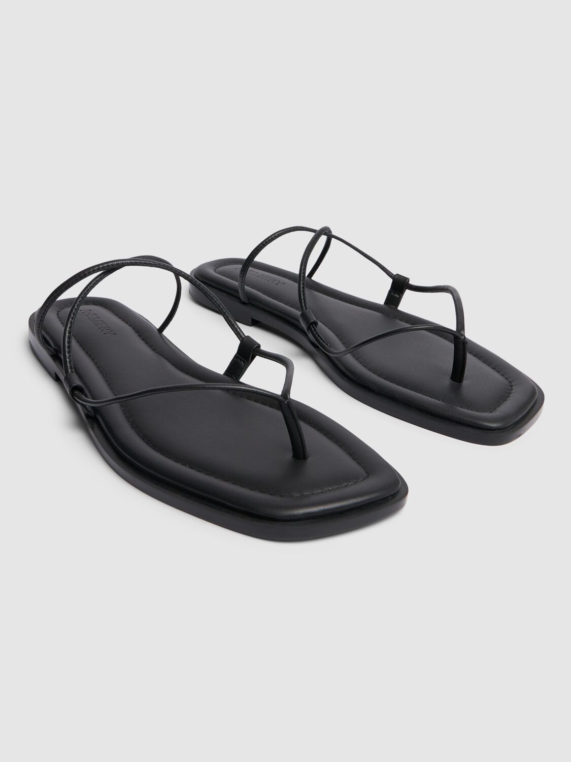Shop A.emery 10mm Nodi Leather Sandals In Black