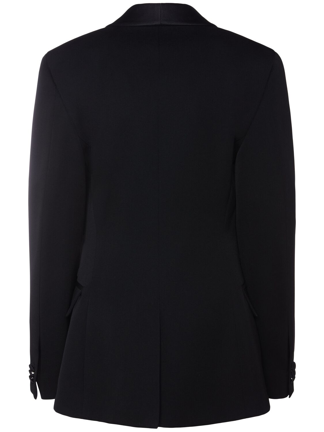 Shop Bottega Veneta Wool Grain De Poudre Blazer In Black