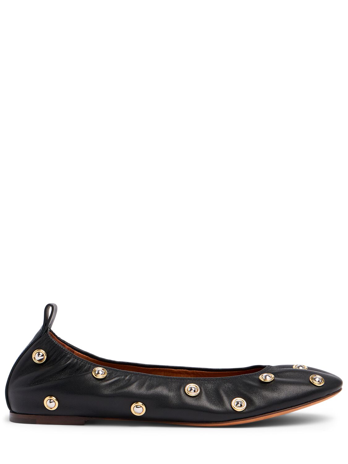 Image of 10mm Studded Leather Ballerinas