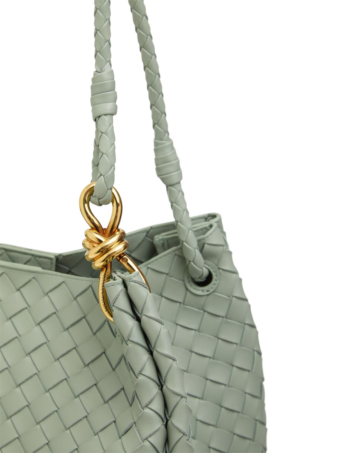 Shop Bottega Veneta Large Parachute Leather Bag In New Sauge