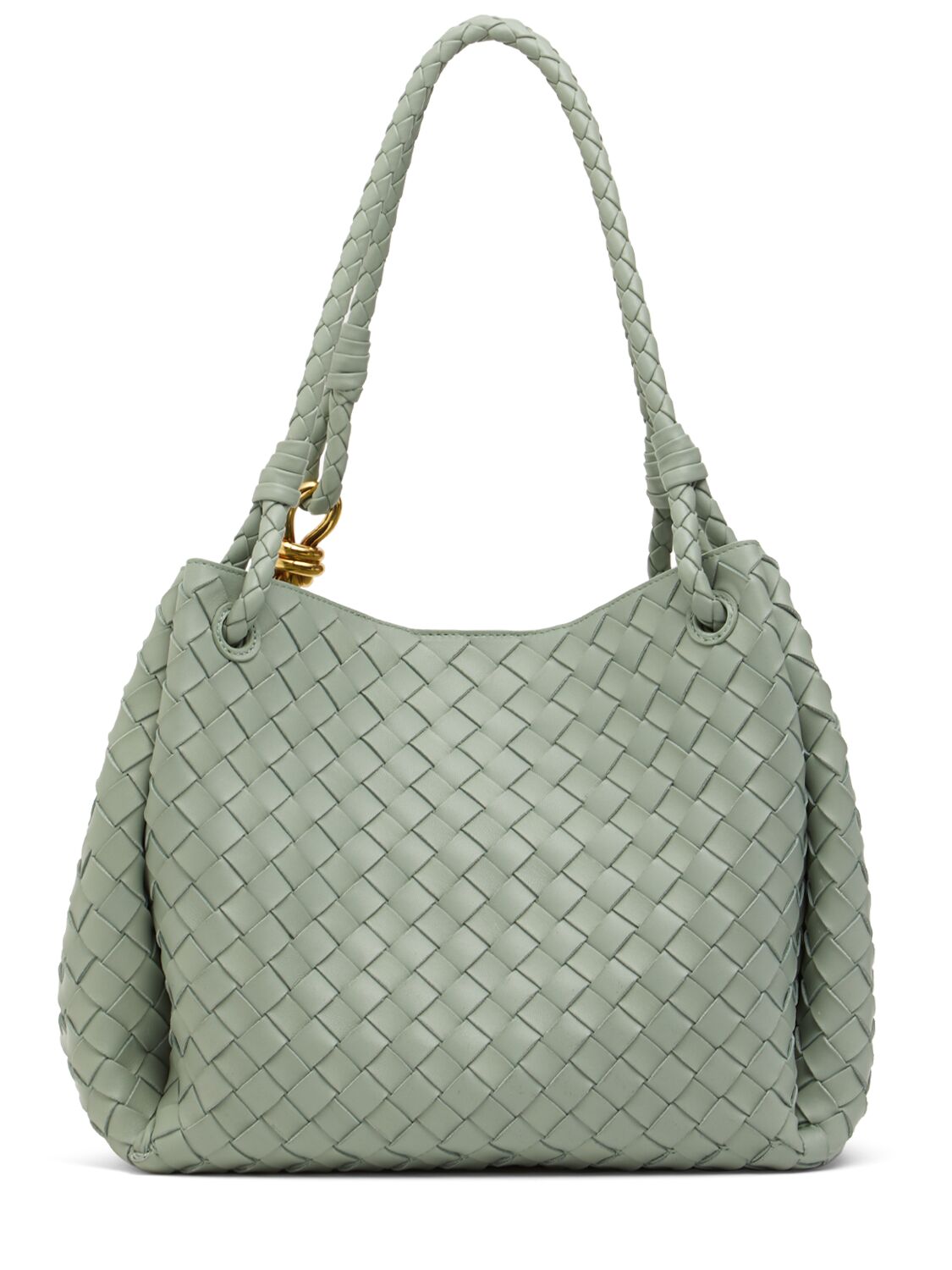 Shop Bottega Veneta Large Parachute Leather Bag In New Sauge