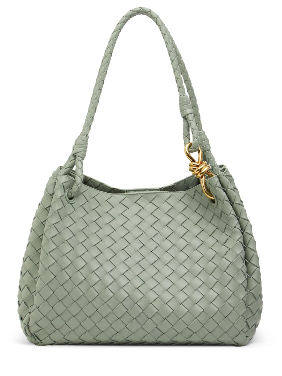 Shop Bottega Veneta Large Parachute Leather Bag In New Sauge