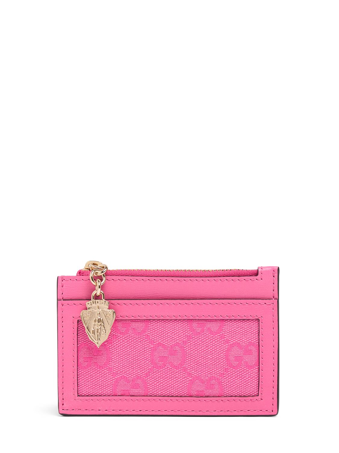 Gucci Gg Leather Card Case In Rose
