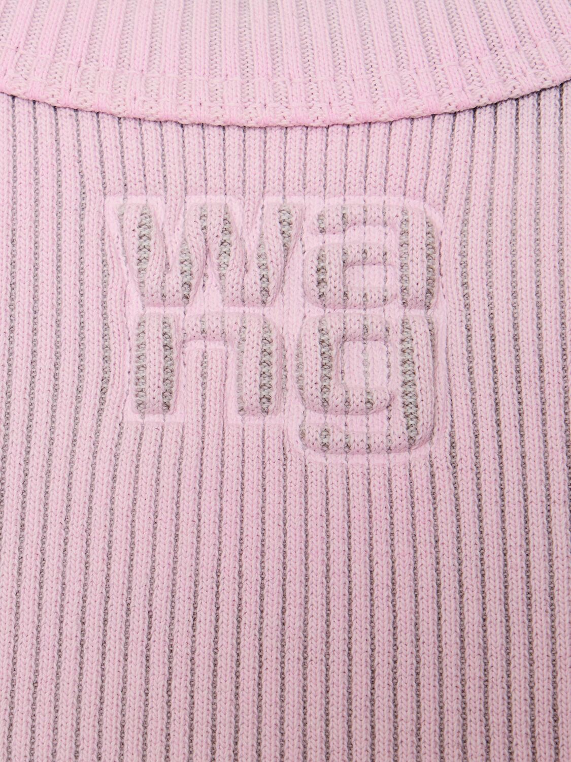 Shop Alexander Wang Cropped Short Sleeve Cotton T-shirt In Pink
