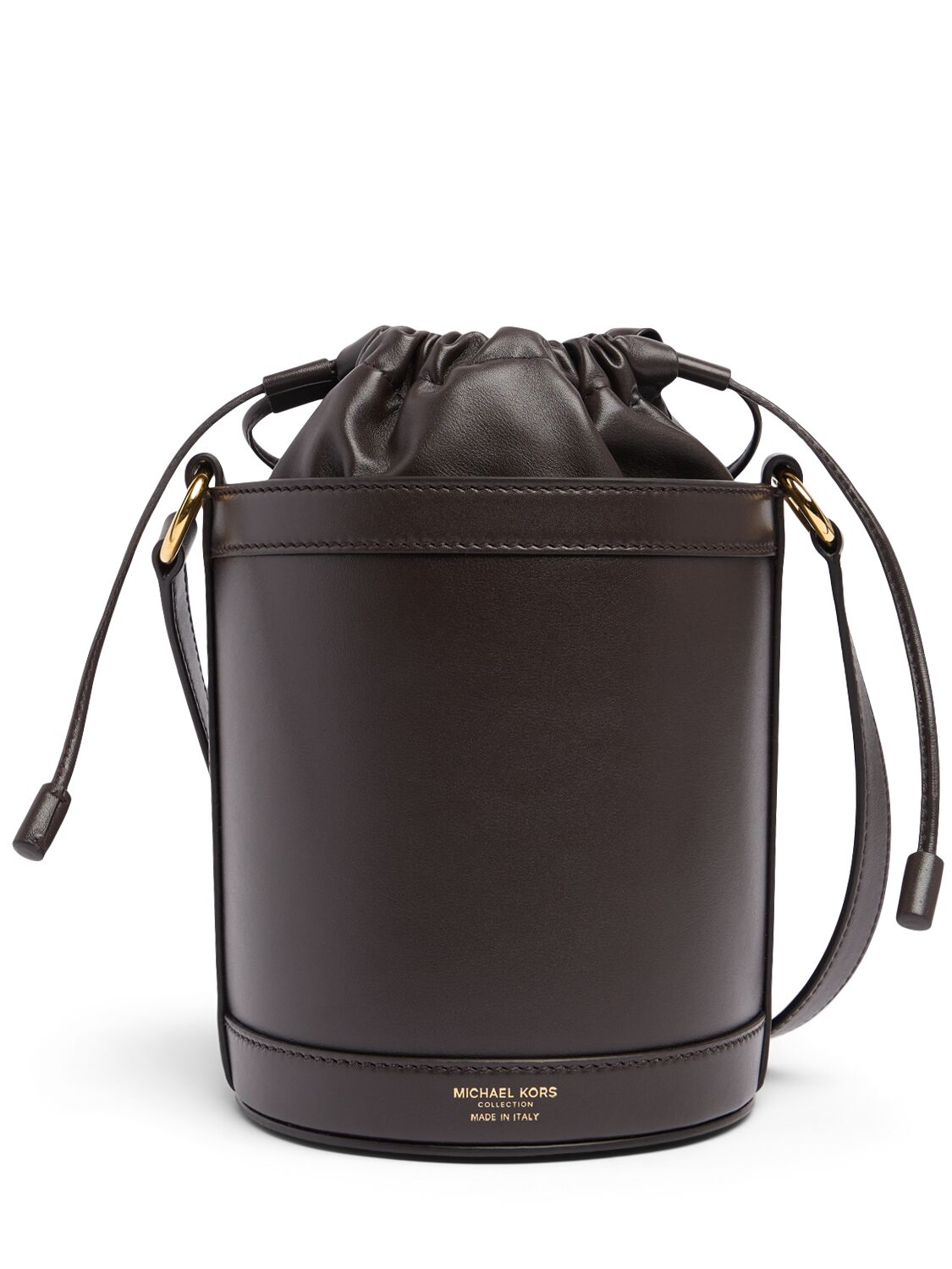 Michael Kors Medium Audrey Leather Bucket Bag In Chocolate