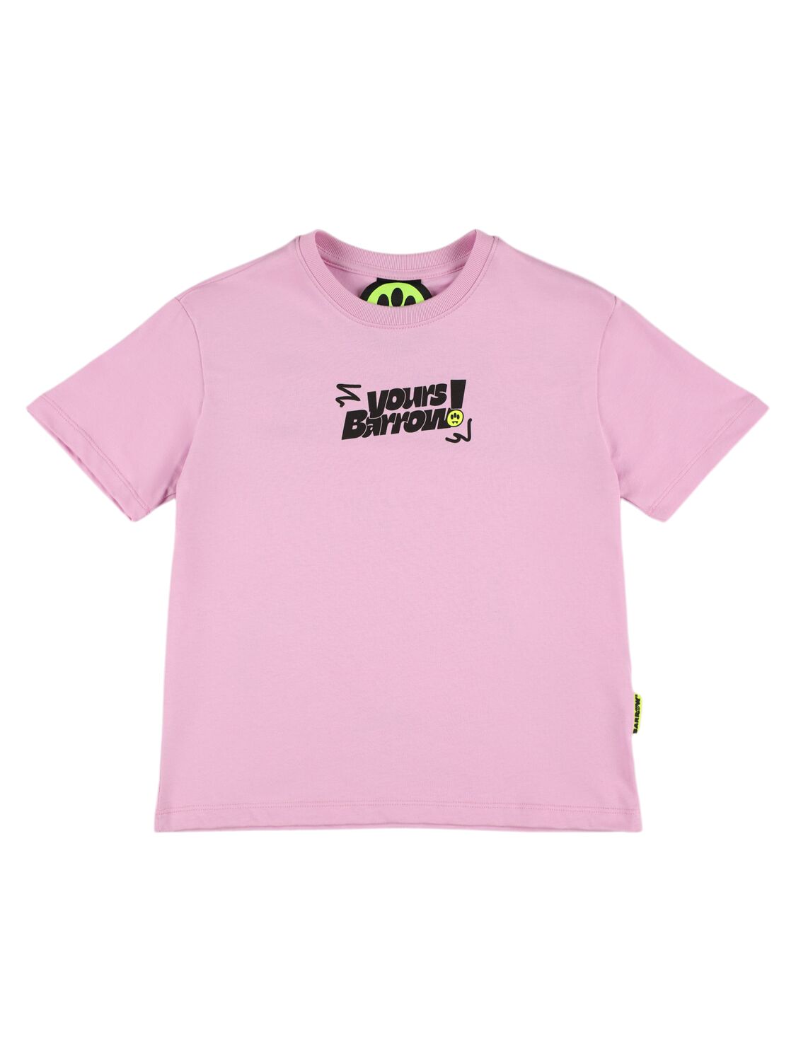 Barrow Printed Cotton Jersey T-shirt In Pink