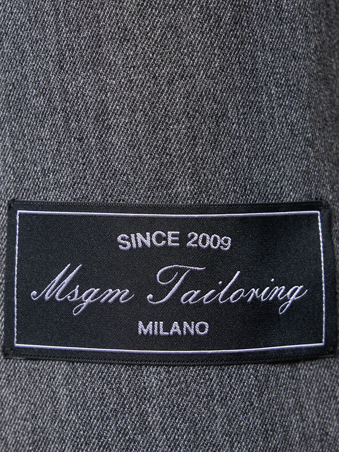 MSGM FITTED DOUBLE BREAST WOOL BLEND JACKET 