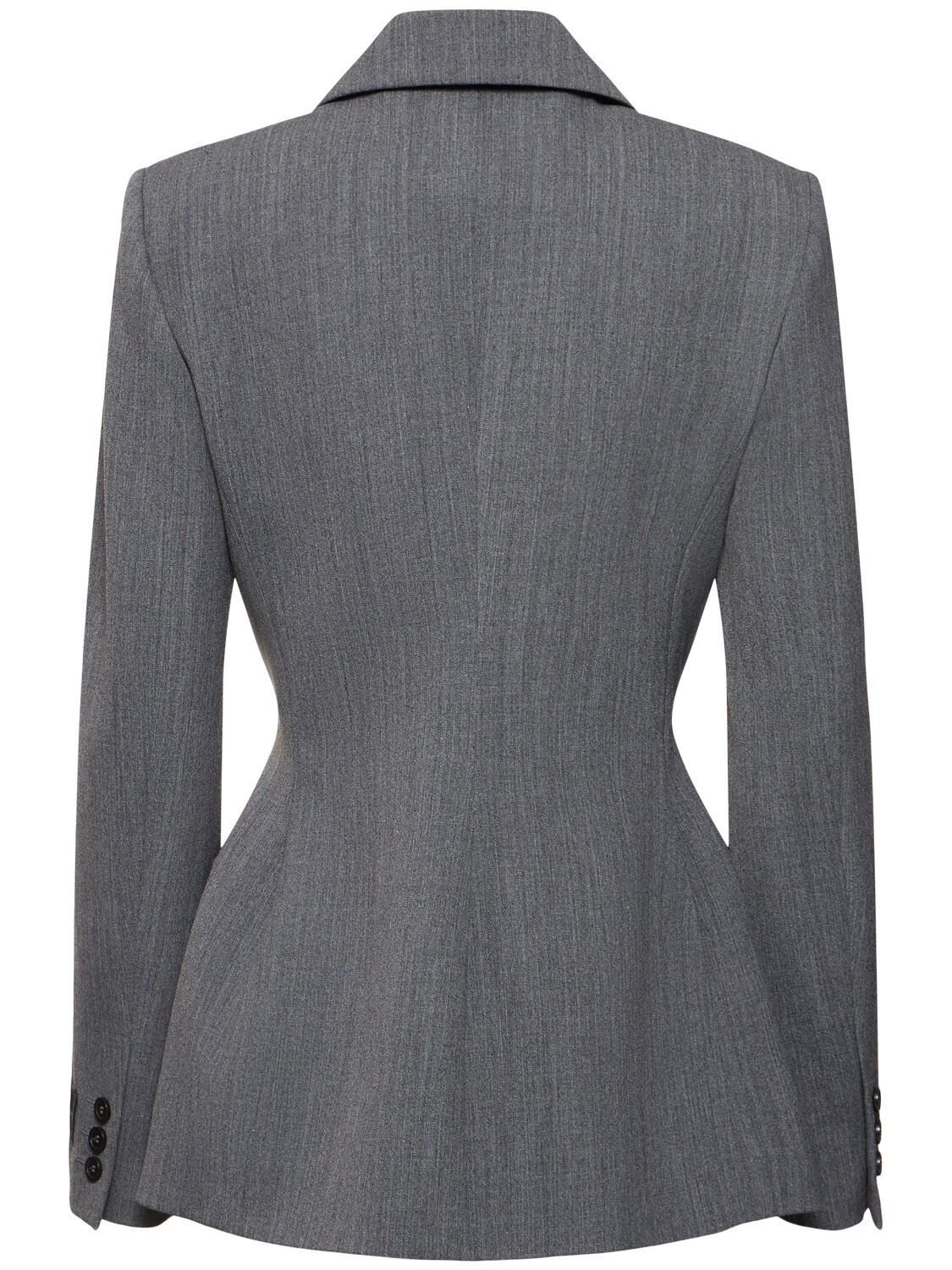 MSGM FITTED DOUBLE BREAST WOOL BLEND JACKET 