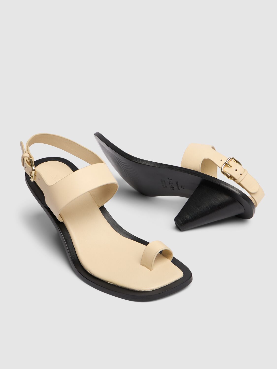 Shop A.emery 85mm Leland Leather Sandals In Off White
