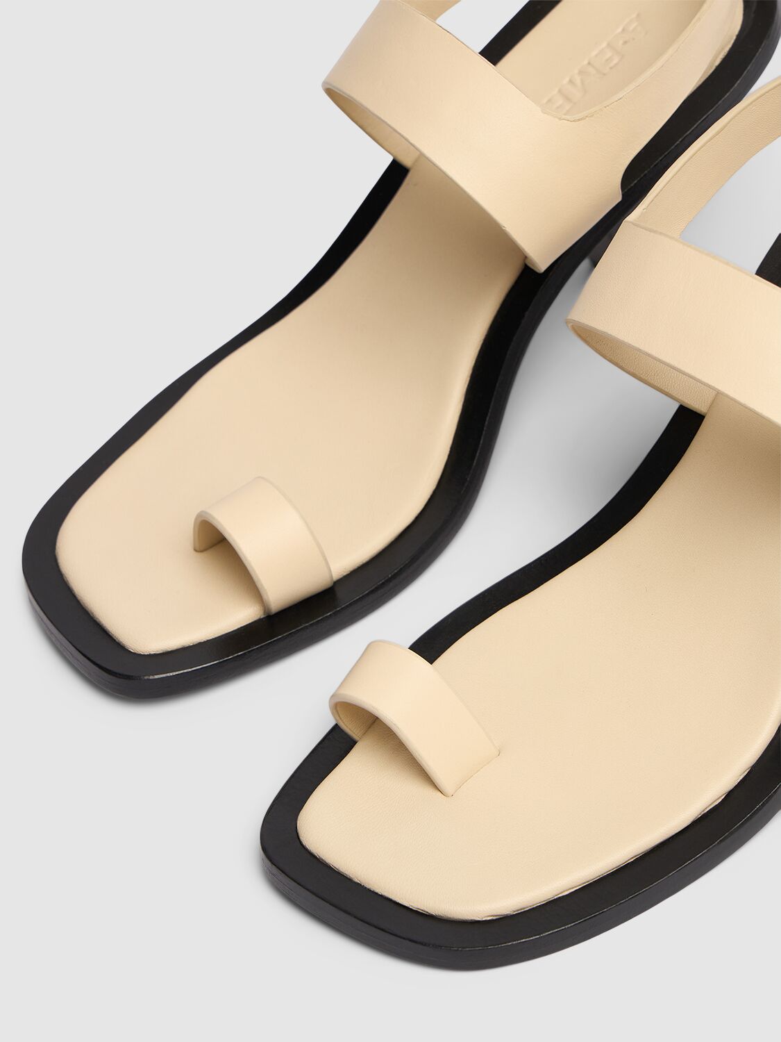Shop A.emery 85mm Leland Leather Sandals In Off White