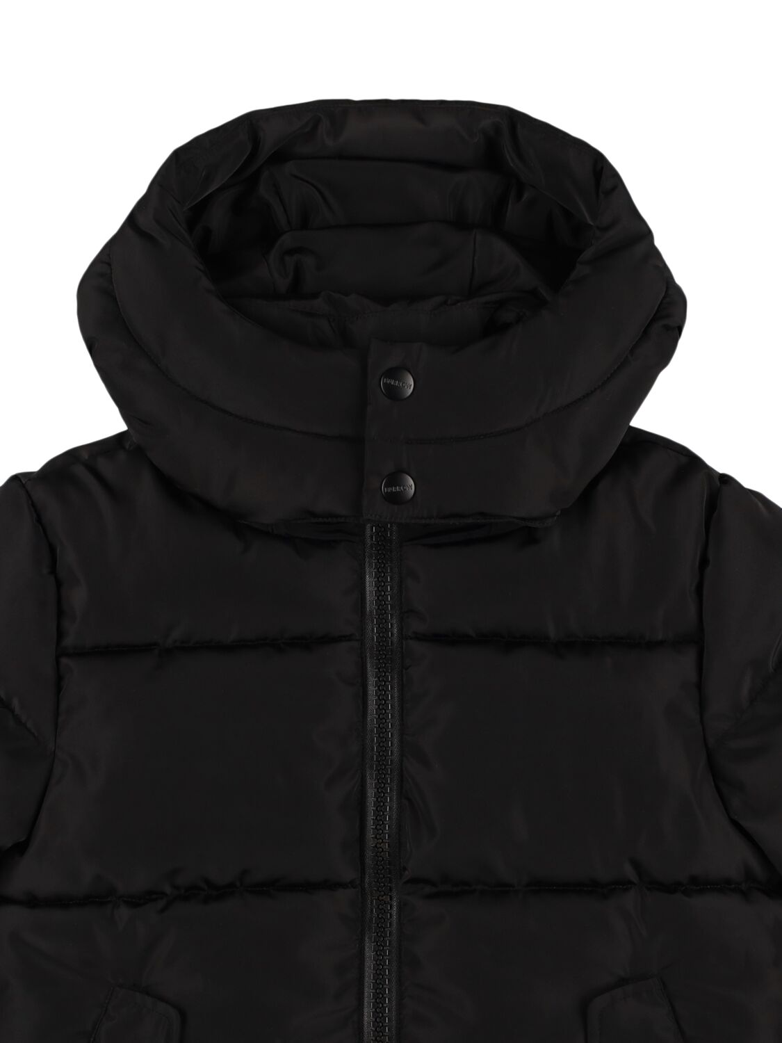 Shop Barrow Hooded Poly Puffer Jacket In Black