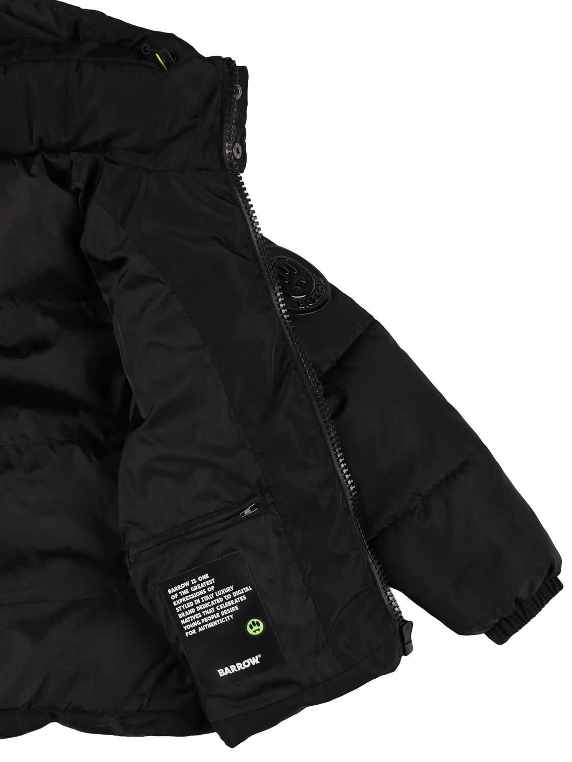 Shop Barrow Hooded Poly Puffer Jacket In Black