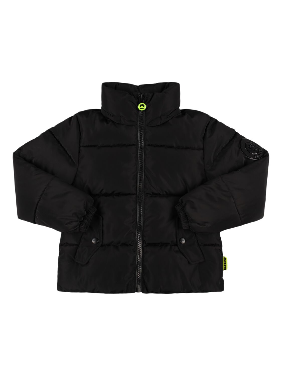 Shop Barrow Hooded Poly Puffer Jacket In Black