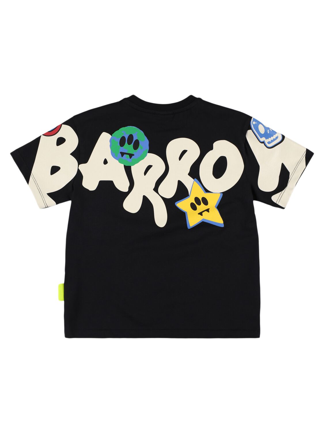 Shop Barrow Printed Cotton Jersey T-shirt In Black