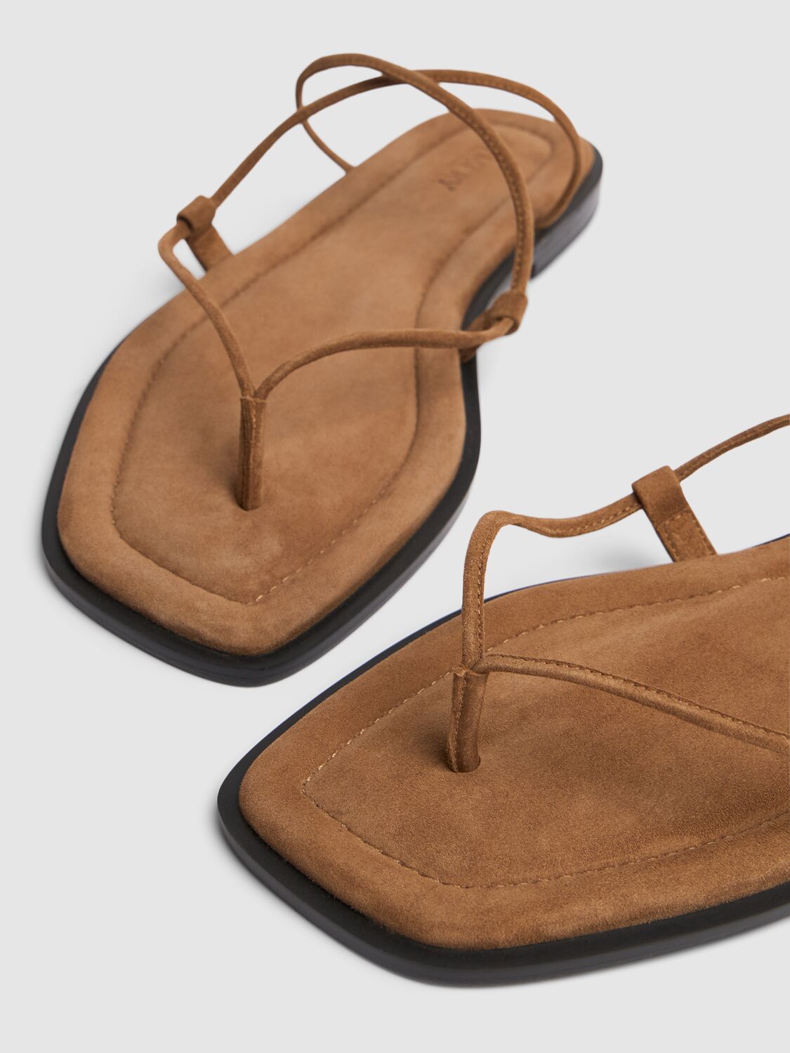 Shop A.emery 10mm Nodi Suede Sandals In Camel