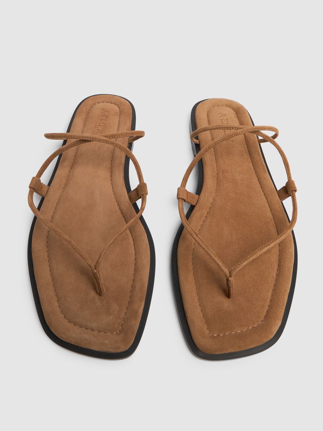 Shop A.emery 10mm Nodi Suede Sandals In Camel