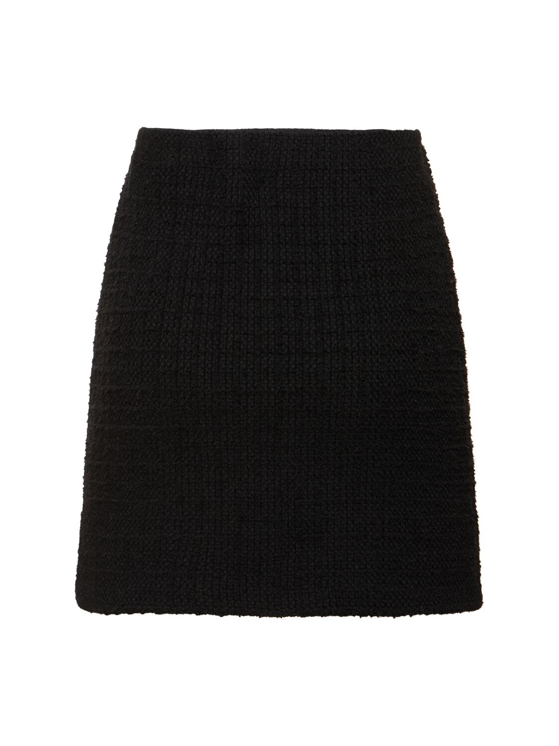 Shop Self-portrait Embellished Knit Mini Skirt In Black