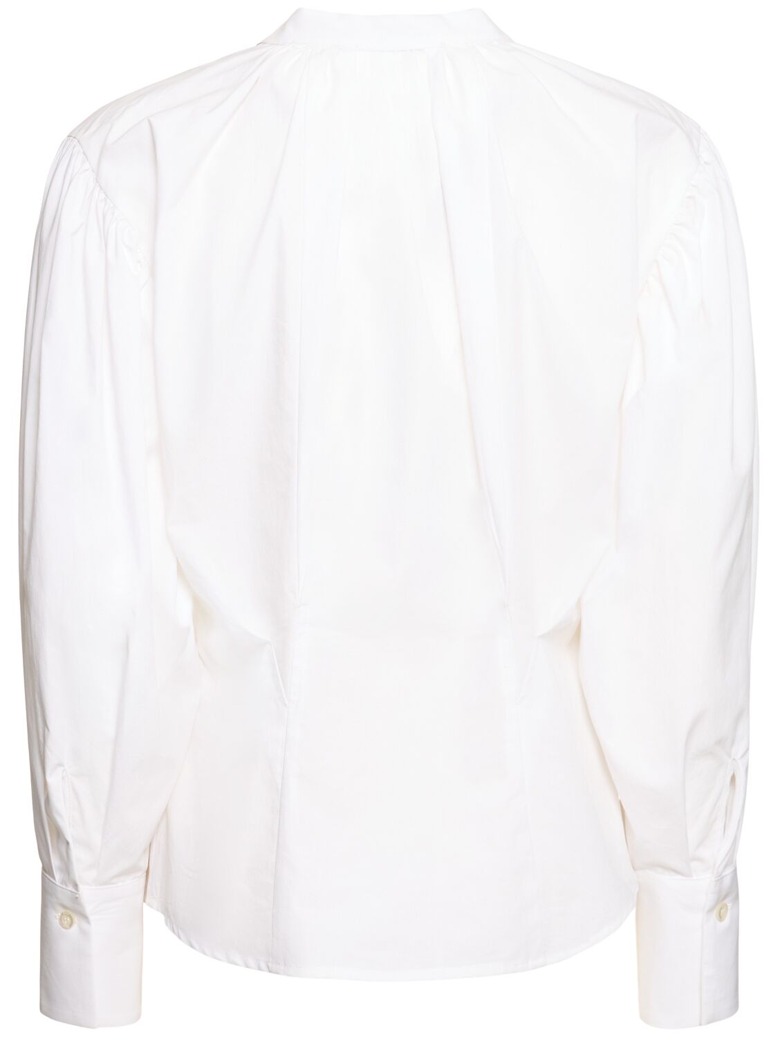 Shop Msgm Cotton Poplin Shirt In White