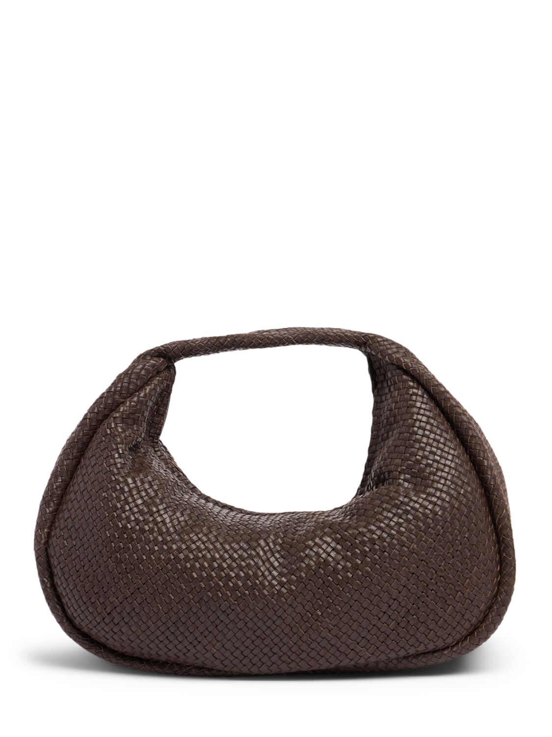 St.agni Mini Bon Bon Wave Leather Top Handle Bag In Chocolate