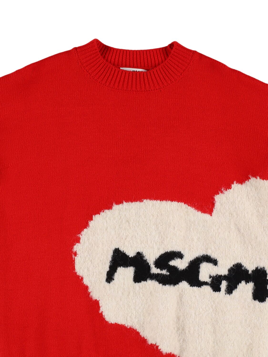 Shop Msgm Wool Blend Knit Sweater In Red