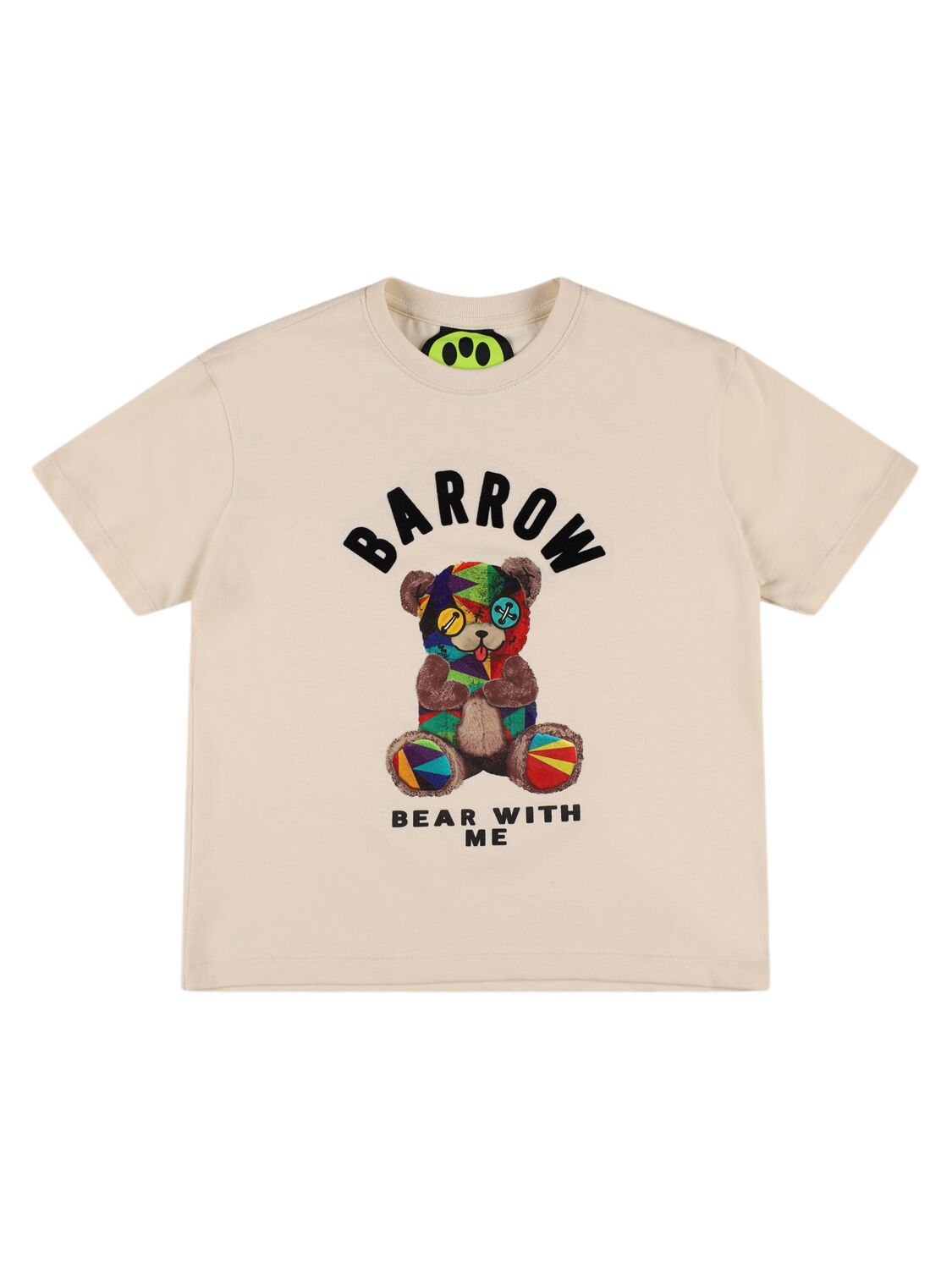 Barrow Printed Cotton Jersey T-shirt In Beige