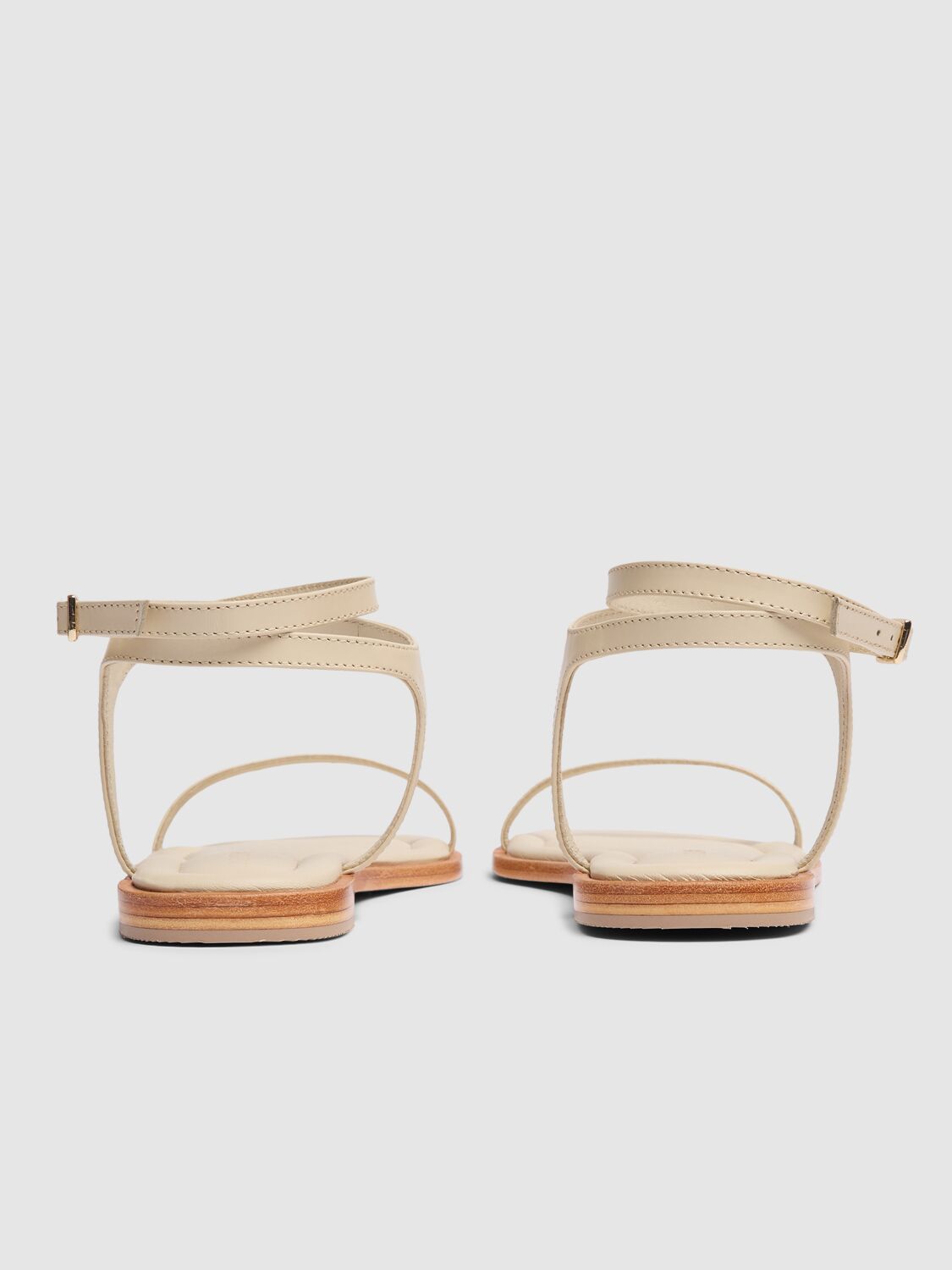 Shop A.emery 10mm Viv Leather Sandals In Off White