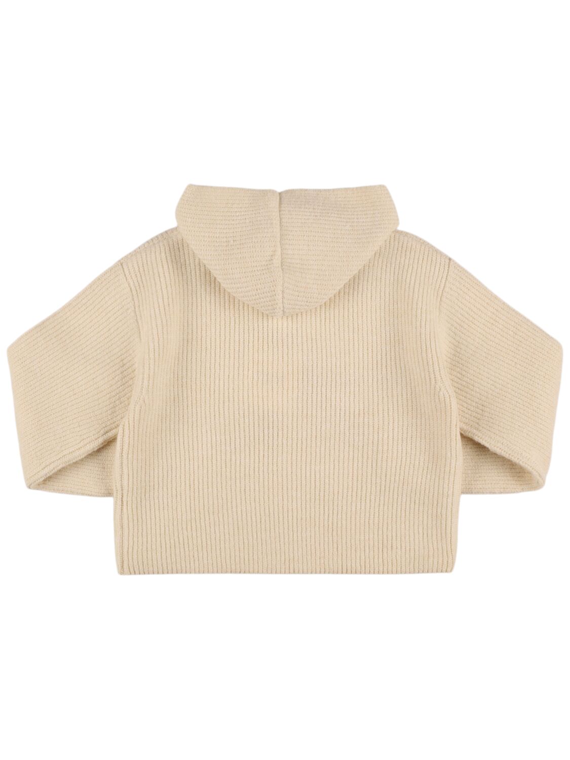 MSGM WOOL BLEND KNIT HOODED SWEATER 