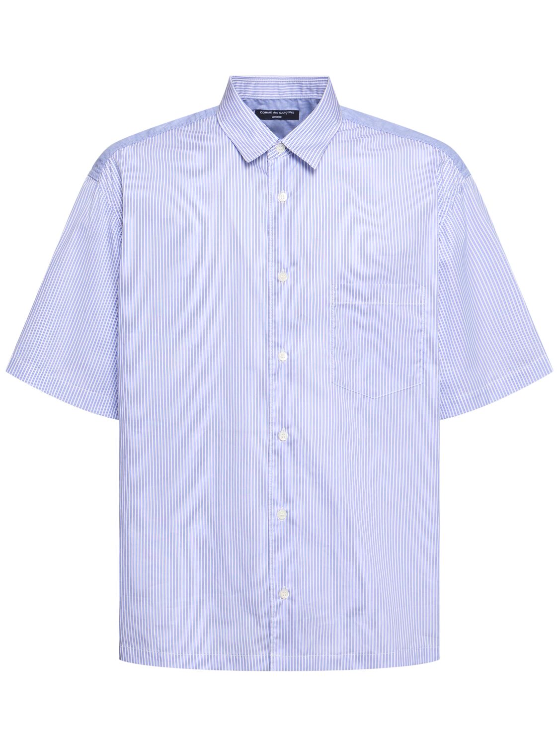 Comme Des Garçons Homme Deux Cotton S/s Shirt In Blue