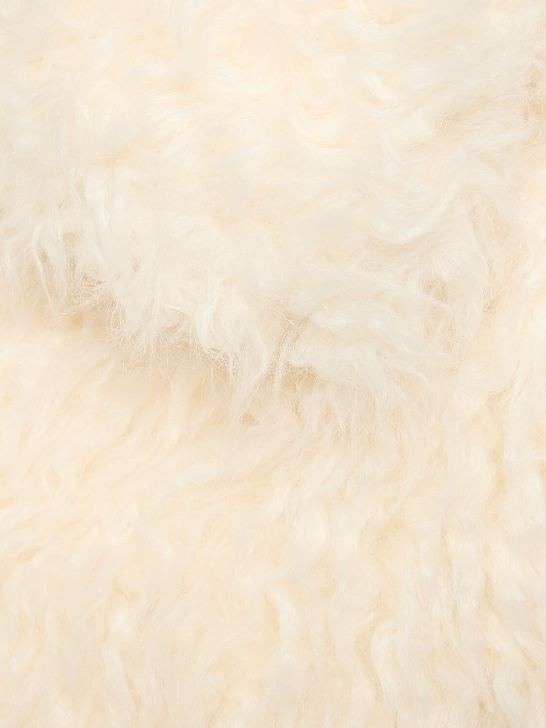 Shop Msgm Furry Short Coat In White