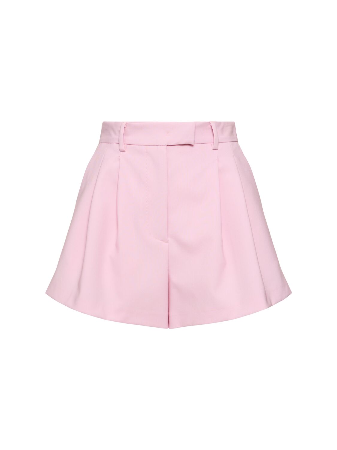 Msgm Wool Blend Tailored Shorts In Pink
