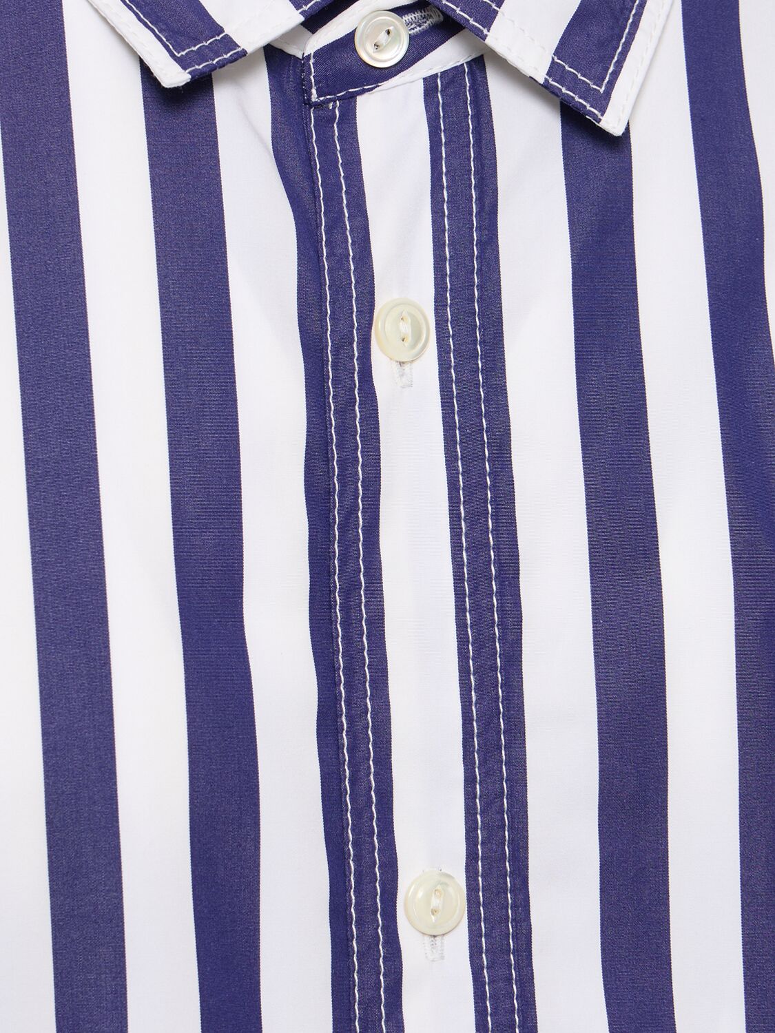 Shop Junya Watanabe Carhartt Striped Cotton Shirt In White,navy
