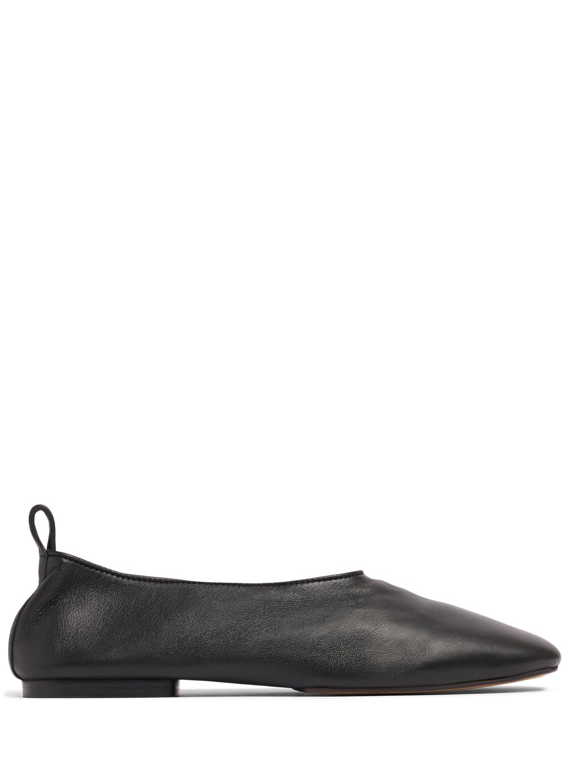 Soeur 10mm Bala Leather Ballerina Flats In Black