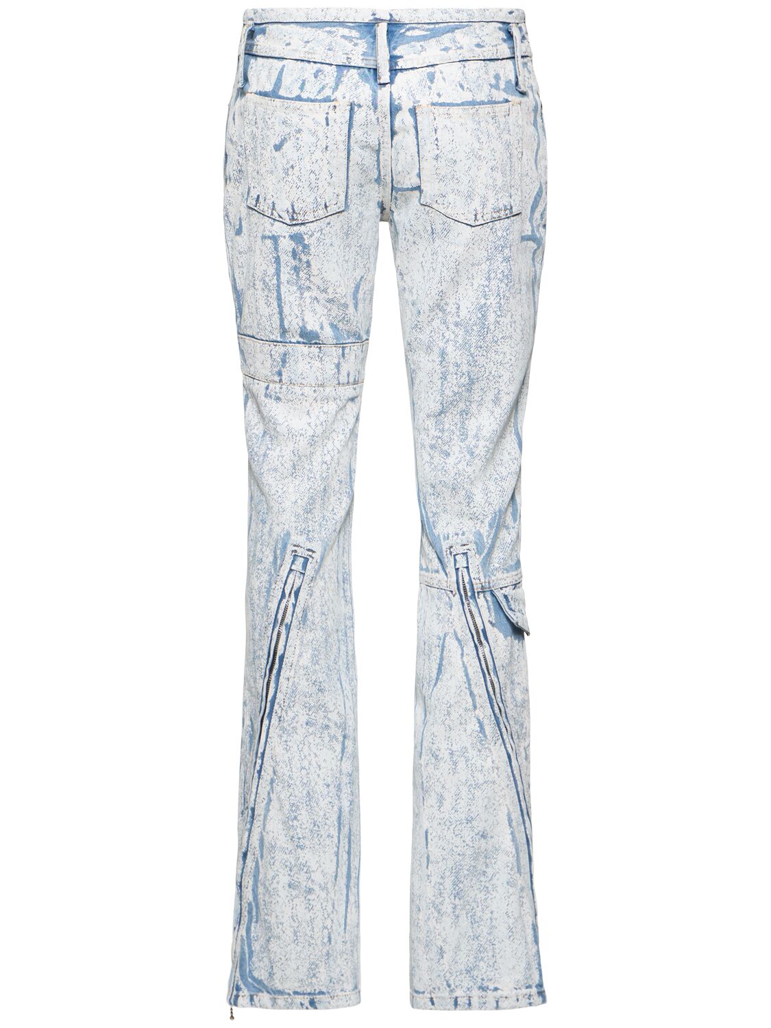 Shop Acne Studios Coated Denim Midrise Straight Jeans In Light Blue,white