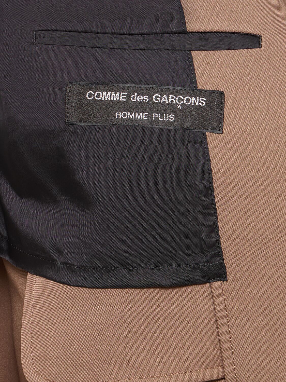 Shop Comme Des Garçons Homme Deux Printed Trench Coat In Light Brown