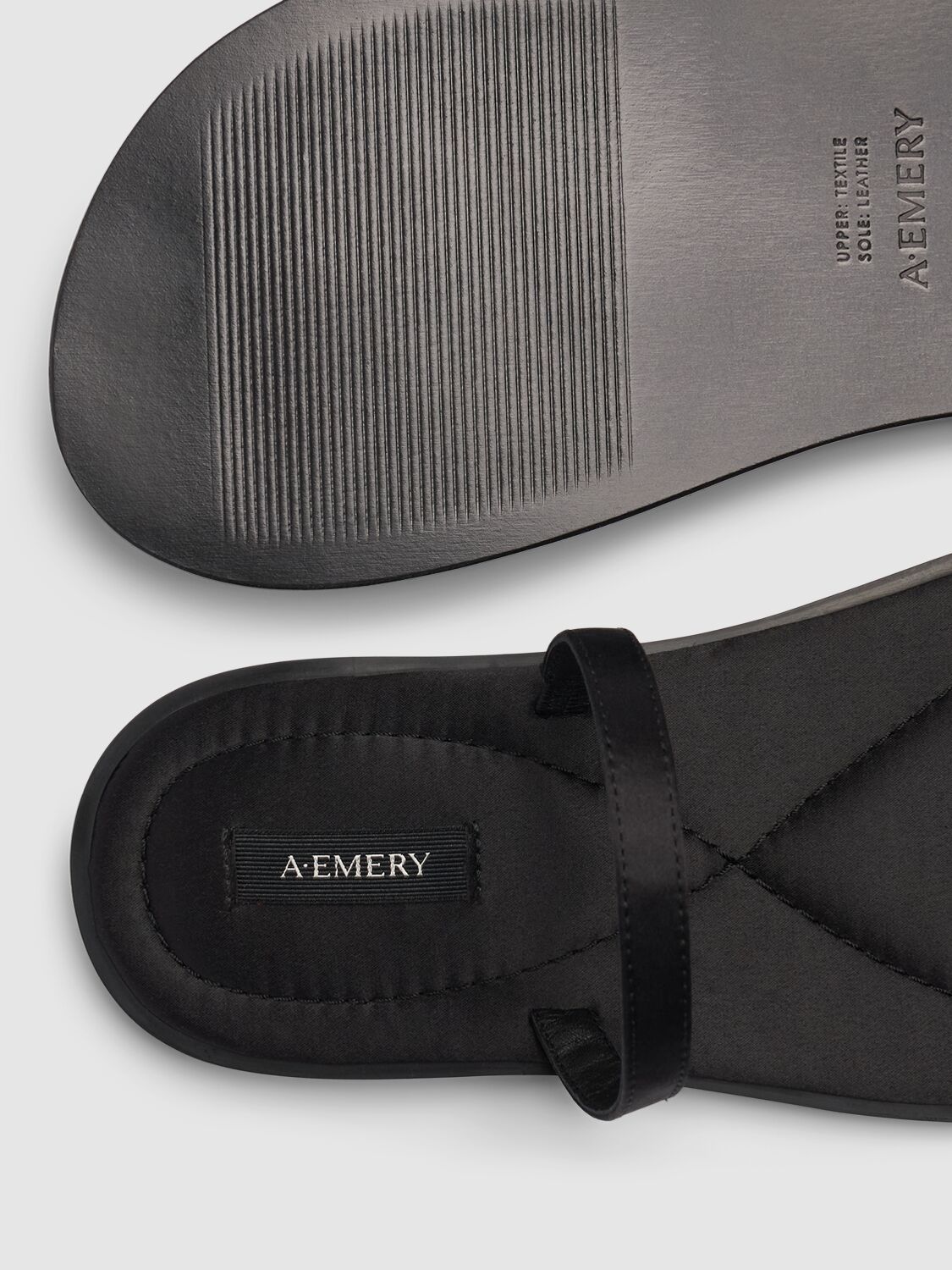 Shop A.emery 10mm Turi Satin Sandals In Black