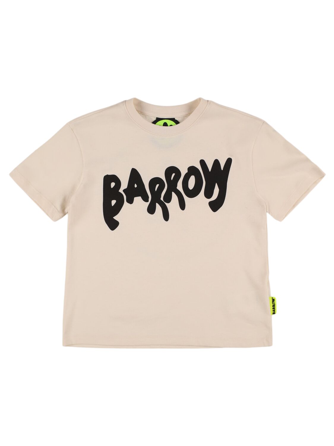 Barrow Printed Cotton Jersey T-shirt In Beige